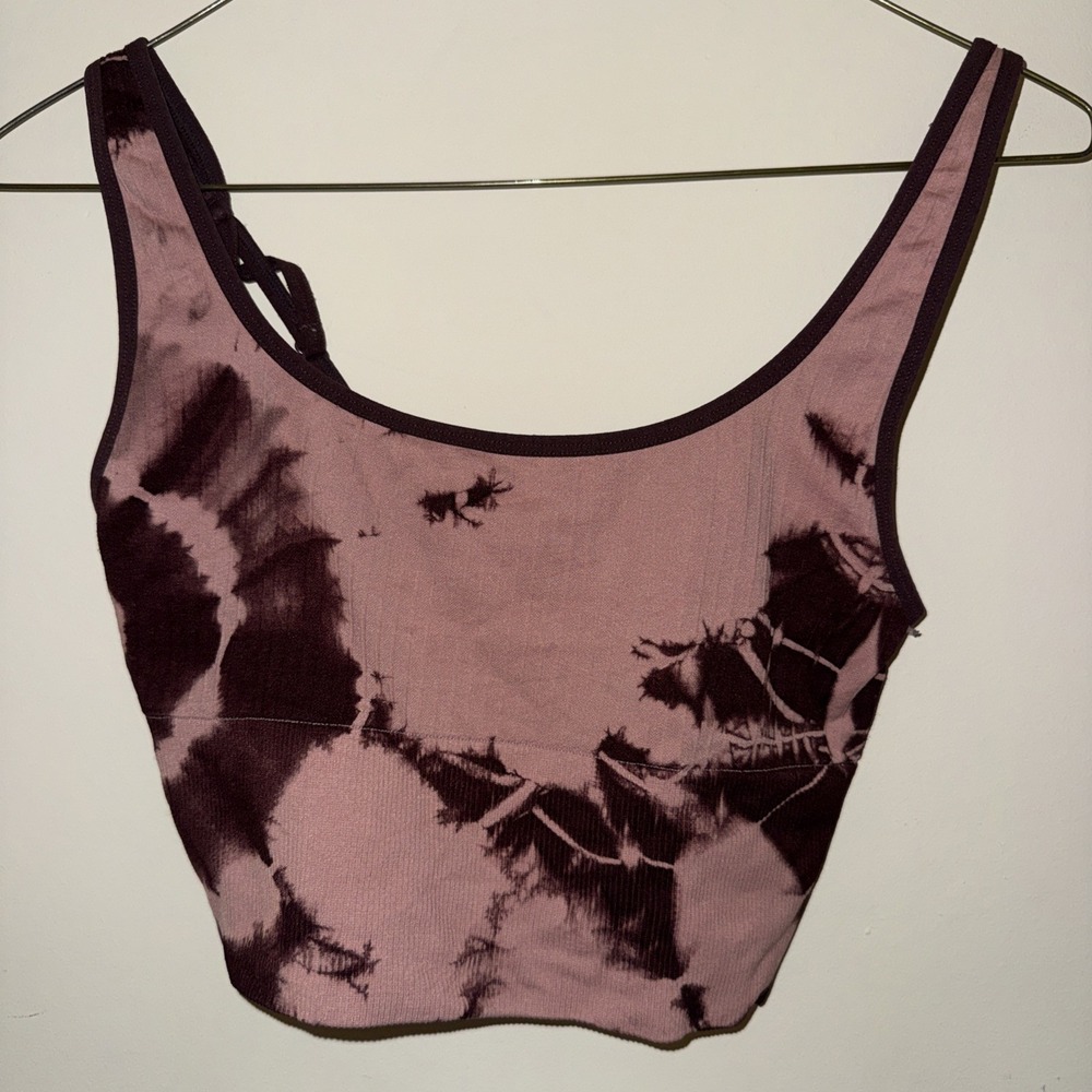 PINK Active Sports Bra Tie Dye Look Seamless Lightly Lined Victoria Secret